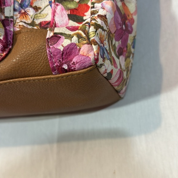 Rosetti Floral Tote Bag with Brown Accents - Picture 3 of 14